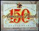 Anheuser Busch 150th Aniversary Tin Sign