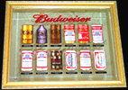 Budweiser Historic Beer Cans 2005 Beveled Glass Mirror