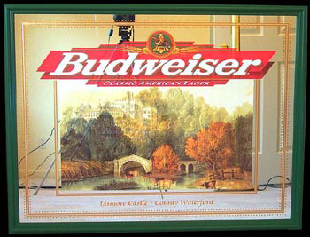 Budweiser Lismore Castle Bar Mirror - alternate view