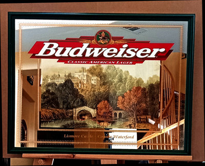 Budweiser Lismore Castle Bar Mirror