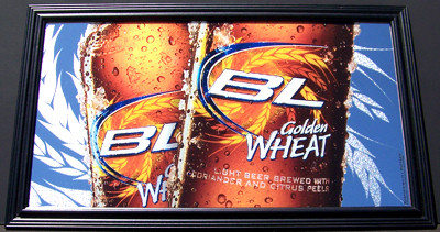 Bud Light Golden Wheat Beer NEW Bar Mirror