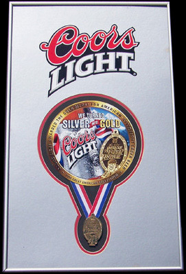 Coors Light Gold Medal Award Bar Sign