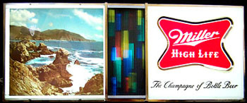 Miller High Life Vintage Illuminated Seaside Bar Sign