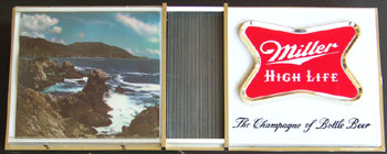 Miller High Life Vintage Illuminated Seaside Bar Sign