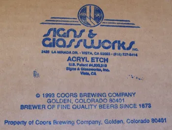 George Killians Irish Red 1993 Bar Mirror - KILLIANS RED