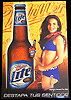 Miller Lite Beer Sign with Latin Girl