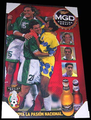 Miller Genuine Draft Soccer Wood Sign