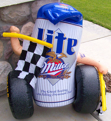 Miller Lite Racing Inflatable Flag Man