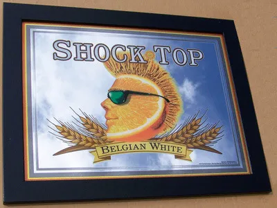 Shock Top Belgian White Ale Bar Mirror – alternate view