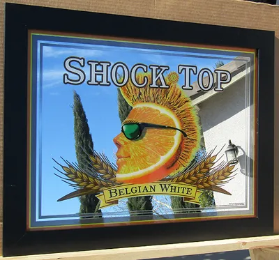 Shock Top Belgian White Ale Bar Mirror
