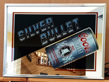 Coors Light Silver Bullet 1985 Illuminated Mirror