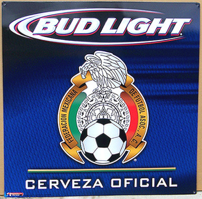 Bud Light Soccer Tin Sign