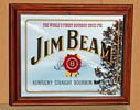 Jim Beam Kentucky Straight Bourbon Whiskey Vintage Bar Mirror