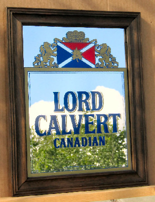 Lord Calvert Canadian Whisky Vintage Bar Mirror