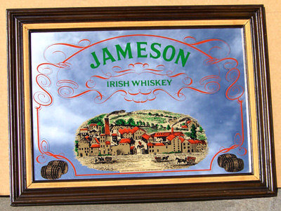 Jameson Irish Whiskey Distillery Vintage Bar Mirror