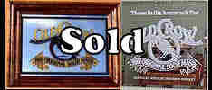 Set of 2 Old Crow Bourbon Whiskey Vintage Bar Mirrors