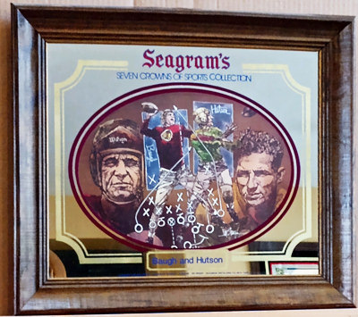 Seagram's Seven Crowns of Sports Collection Baugh & Hutson Mirror