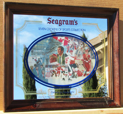 Seagram's Seven Crowns of Sports Collection - 1972 Canada VS Russia Vintage Hockey Bar Mirror