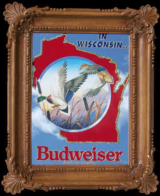 Budweiser Ducks in Wisconsin Wildlife Mirror