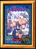 Coors Bighorn Sheep Reflective Glass Plaque