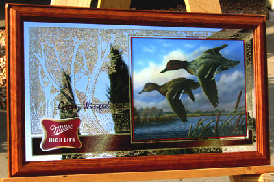 Miller High Life Green Winged Teal Ducks NEW Wildlife Mirror