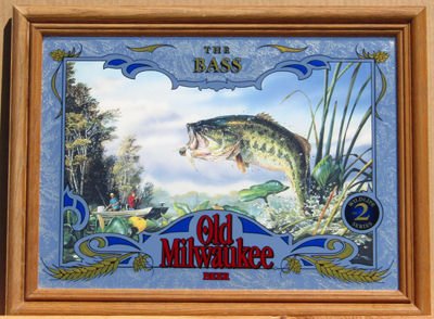 Old Milwaukee Bass Wildlife Mirror