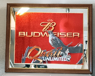Budweiser Quail Unlimited Wildlife Mirror