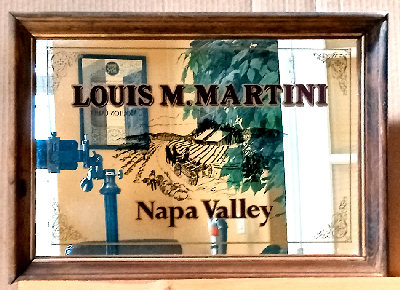 Louis M Martini Napa Valley Wines Vintage Bar Mirror