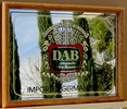 DAB Dortmunder Actien-Brauerei Imported German Beer Oak Framed Bar Mirror