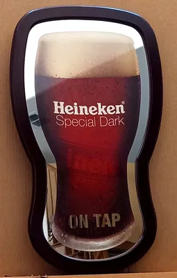 Heineken Dark glass-shaped bar mirror