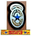 Newcastle Brown Ale keyhole-shaped bar mirror with classic blue star logo