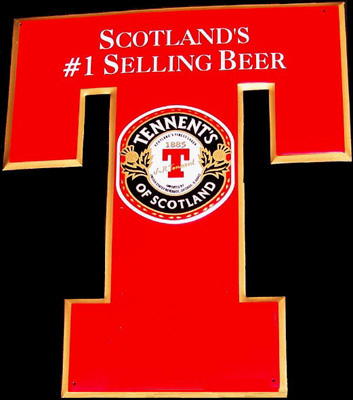 Tennent's of Scotland Scottish Beer Tin Sign